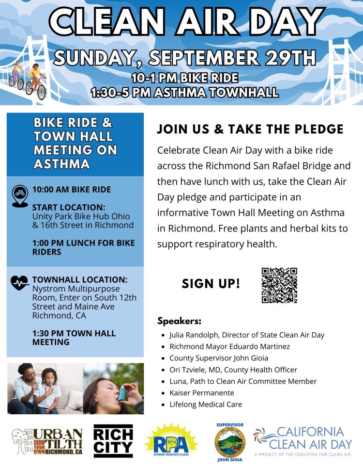 Clean Air Day: Bike Ride and Town hall Meeting on Asthma in Richmond
