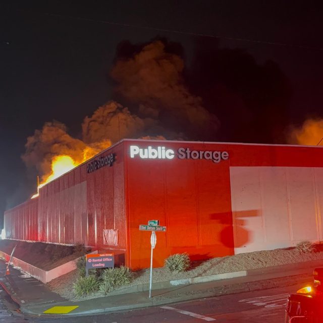 Major Fire on Carlson Boulevard Destroys Public Storage Facility